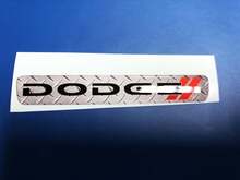 Logo del volante su struttura in metallo Emblema a strisce rosse a cupola Adesivo Decal Challenger Charger Dodge
 2