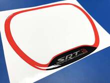 Anello di rivestimento del volante SRT Hellcat sovralimentato Strisce rosse a cupola Adesivo Decal Dodge
 2