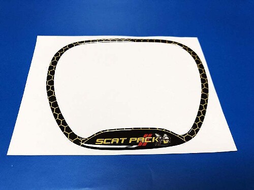 Adesivo Anello della Cornice del Volante Stile Scat Pack per Dodge Challenger Charger
