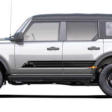 Adesivo in Vinile Strisce Laterali Montagne Stile Retrò per Toyota 4Runner_3