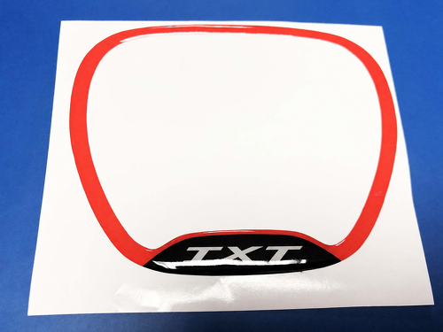 TXT Red Steering Wheel Trim Ring Universale Adesivo in vinile per Dodge Charger