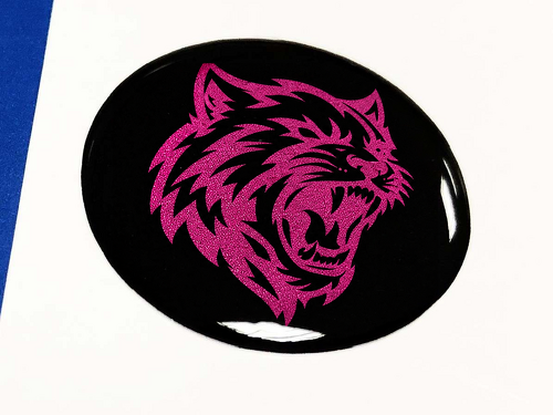 Pulsante di avvio del motore Start Stop Logo Hellcat Emblema purpureo a cupola Adesivo Decal Challenger Charger Dodge
