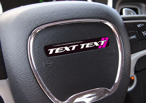 Scat Pack Style TEXT TEXT Purple Honeycomb Domed Strip — Adesivo in vinile (volante) per Dodge Challenger