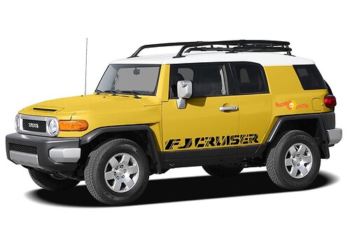 Adesivo in vinile con scritta del marchio graffiata per portiera laterale Toyota FJ Cruiser