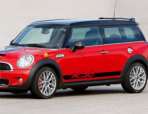 Kit Adesivi in Vinile Striscia Laterale con Scritta R56 per Mini Cooper R56 2006-2013