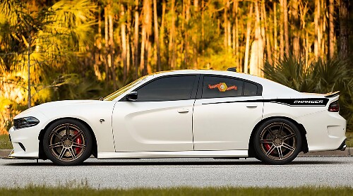 Kit di Adesivi in Vinile con Strisce per Paraurti Accent per Dodge Charger 2015-2019