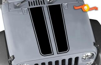 4x4 adesivo decalcomania vinile cappuccio strisce per Jeep Wrangler 2011 - 2019 JK Rubicon
