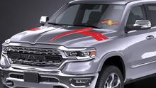 Dodge ram 2009-2019 sollevamento cofano adesivo decalcomania / strisce di strisce di lance sul cofano
 2