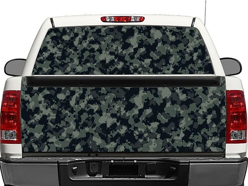 Adesivo in Vinile Stile Camouflage per Lunotto Posteriore o Portellone per Pick-up e SUV