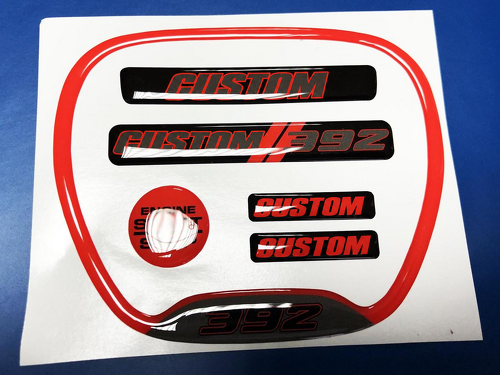 Set interno con lettere rosse personalizzate volante pulsante di avvio motore portachiavi adesivo in vinile per Dodge Charger 2015-2026