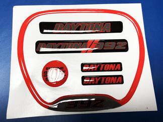 Set di Charger Red Daytona 392 ANELLO DI COPERTURA DEL VOLANTE emblema decalcomania a cupola Charger Dodge
