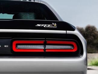 Scat Pack Challenger o Charger SRT Emblema stemma alimentato Decalcomania a cupola Dodge Colore bianco Sfondo grigio Scatpack
