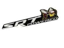 Scat Pack Challenger o Charger SRT Emblema distintivo alimentato a cupola Adesivo Decal Dodge Colore bianco Sfondo nero
 2
