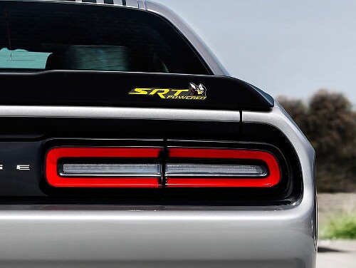 Adesivo Distintivo Bombato Alimentato SRT per Dodge Challenger o Charger