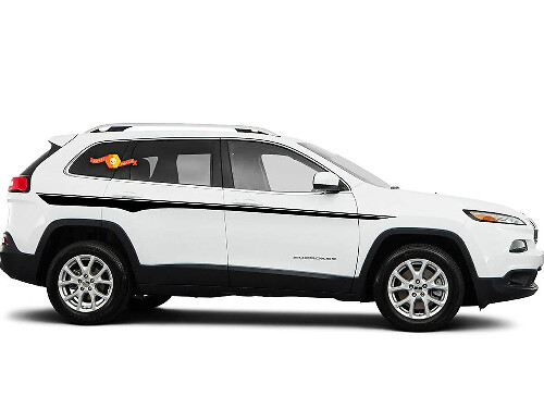 Adesivi in vinile con strisce laterali rastremate per Jeep Cherokee 2014-2019