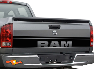 Decalcomania a strisce con grafica in vinile con accento sul portellone posteriore del camion Dodge Ram 1500
