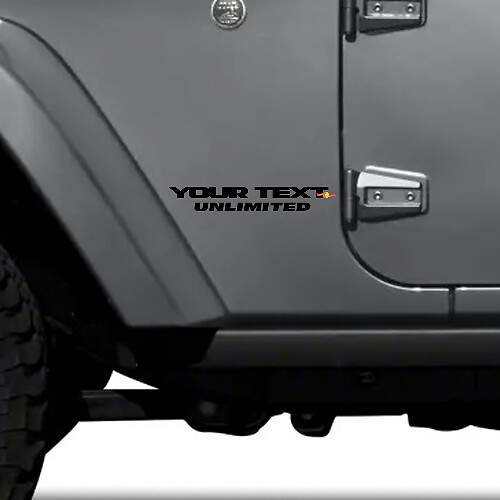 Adesivo Personalizzato Testo per Jeep Wrangler Unlimited CJ TJ YK JK XJ