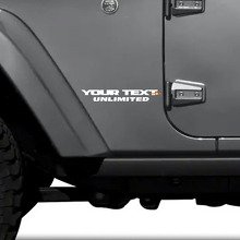 Adesivo Personalizzato Testo per Jeep Wrangler Unlimited CJ TJ YK JK XJ 3