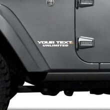 Set di adesivi vinilici laterali personalizzati illimitati per Jeep Wrangler_3
