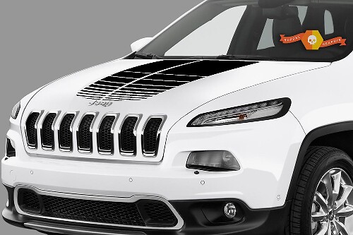 Jeep Compass Vinyl Hood Decalcomanie Adesivi Strisce grafiche 2017-2019
