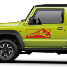 Adesivo decalcomania in vinile Montagne per porta laterale adatto a Suzuki Jimny
 2