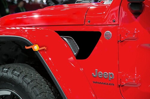 *NUOVO* Kit di decalcomanie per adesivi nero opaco pretagliato per parafango Jeep Wrangler JL Rubicon! 2018+
