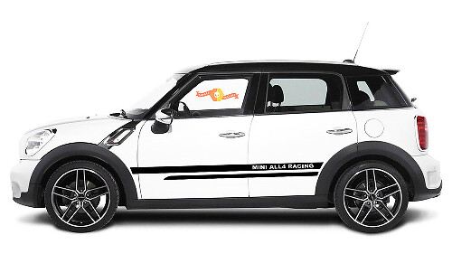 Kit Adesivi in Vinile Strisce Laterali Stile Mini All4 Racing per MINI Countryman R60