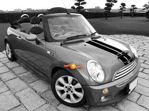 Adesivo in vinile con doppie strisce stile racing per cofano e bagagliaio per MINI Roadster