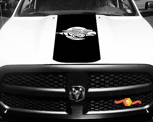 Dodge Ram 1500 2500 3500 Vinyl Racing Stripe Rumble Bee Hemi Hood Decalcomanie Adesivi #6
