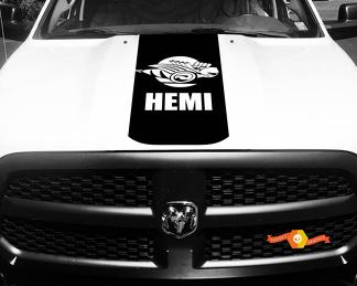 Dodge Ram 1500 2500 3500 Vinyl Racing Stripe Rumble Bee Hemi Hood Decalcomanie Adesivi #10
