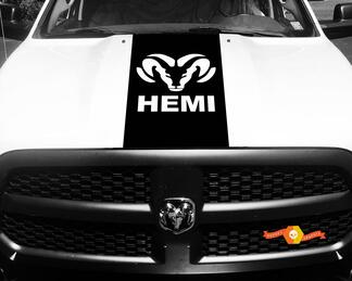 Dodge Ram 1500 2500 3500 Vinyl Racing Stripe RAM Hemi Hood Decalcomanie Adesivi #13
