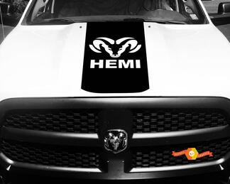 Dodge Ram 1500 2500 3500 Vinyl Racing Stripe RAM Hemi Hood Decalcomanie Adesivi #15
