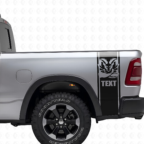 Set di Adesivi in Vinile a Striscia Laterale Stile Hemi Personalizzato per Dodge Ram 1500 2500