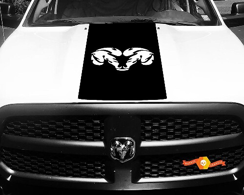 Dodge Ram 1500 Vinyl Decal HOOD Ram Head Racing HEMI Stripe Stickers #30
