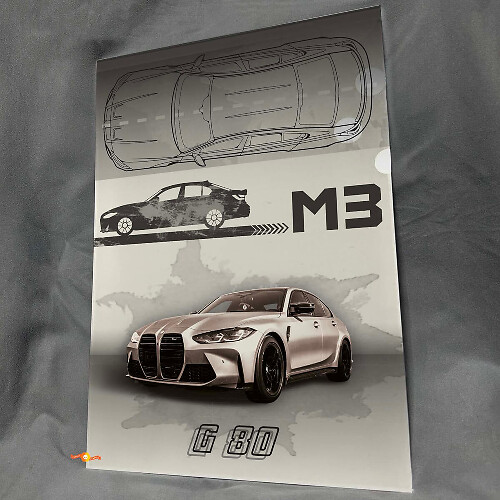 Pannello Artistico da Parete in Acrilico Lucido Personalizzato M3 G80 per appassionati BMW