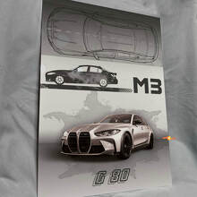 Pannello Artistico da Parete in Acrilico Lucido Personalizzato M3 G80 per appassionati BMW_3