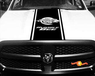 1500 2500 3500 Truck Vinyl Racing Stripe Dodge Rumble Bee Hood Decalcomanie Adesivi #83
