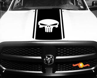 1500 2500 3500 Ram Truck Punisher Vinyl Racing Stripe Hood Decal Sticker # 88
