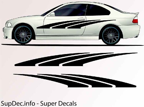 Adesivo Vinile Laterale con Grafica Stile Racing