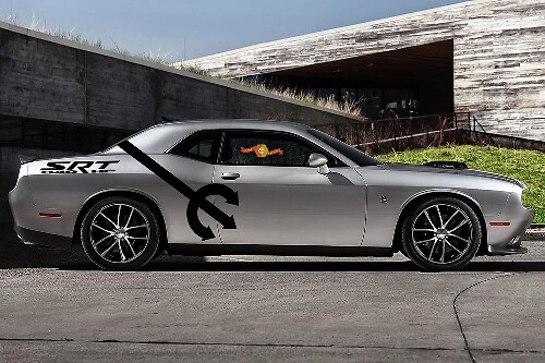 2 Side Dodge Challenger DEMON Pitchfork SRT 840 HP Decalcomanie in vinile laterali Adesivo grafico-3
