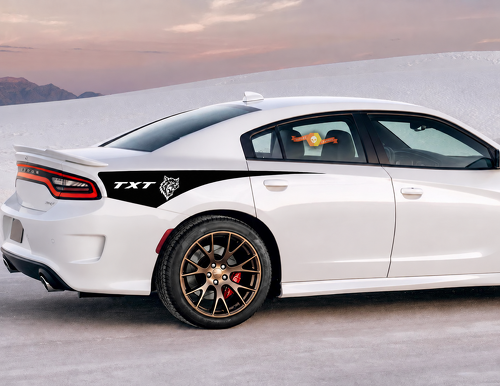 Adesivo in Vinile a Striscia Conica Personalizzata per Parafango Posteriore a Coppia per Dodge Charger 2011-2020