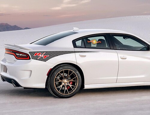 2X Dodge Charger R/T SCAT PACK Adesivo a strisce laterali posteriori 2011-2020 Scatpack
