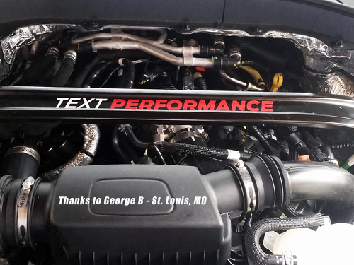 Adesivo in Vinile Personalizzato Performance Supporto Ammortizzatore Cofano Motore per Musclecar Explorer ST 2020