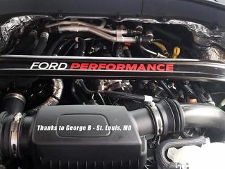 FORD Performance Under Hood Strut Brace Decal Sticker 2 colori Grafica in vinile Ford Explorer ST 2020

