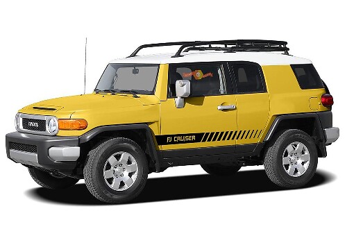 Adesivo in vinile a strisce sfumate per il lato del Toyota FJ Cruiser