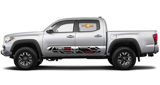 2X Toyota Tacoma Trd 4x4 Sport Scull Punisher gonna laterale decalcomanie in vinile 2016-2020
