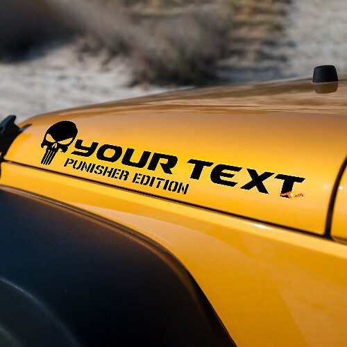 Adesivo in Vinile per Cofano Rubicon Punisher Edition per Jeep Wrangler