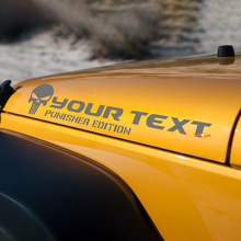 Adesivo in Vinile per Cofano Rubicon Punisher Edition per Jeep Wrangler 2