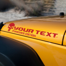 Adesivo in Vinile per Cofano Rubicon Punisher Edition per Jeep Wrangler 3