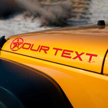 Adesivo in Vinile Personalizzato Cappuccio Edizione Stella Militare per Jeep Wrangler 3